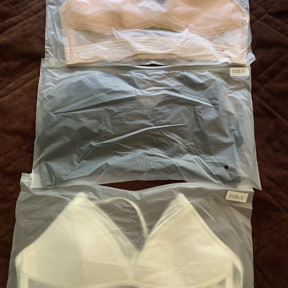 new set of three bralettes with low scoop back. - Picture 3 of 5